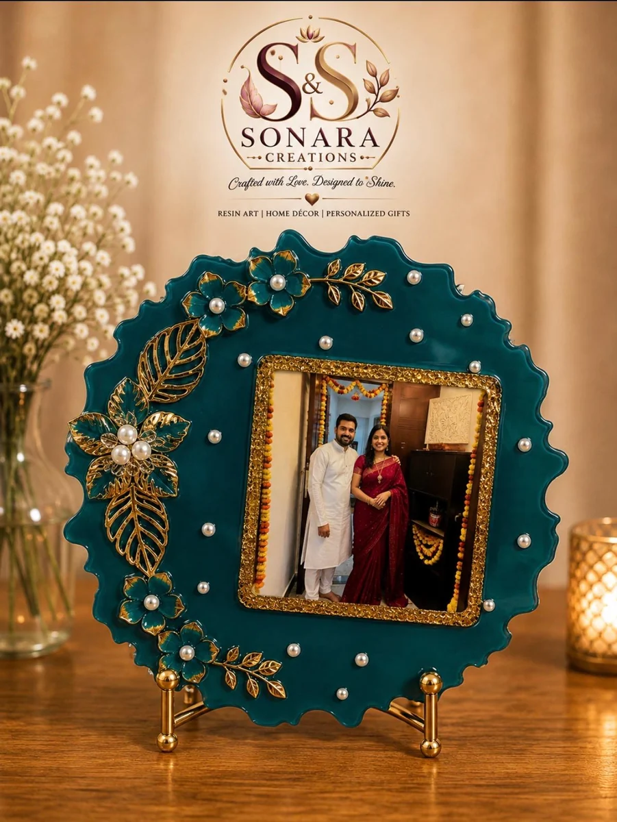 Green personalised resin photo frame
